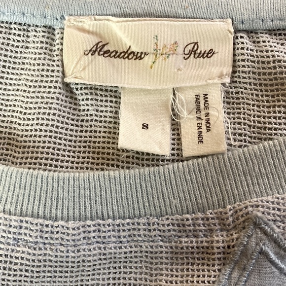 Meadow Rue | Sheer Embroidered Oversized Blouse S - Picture 5 of 7